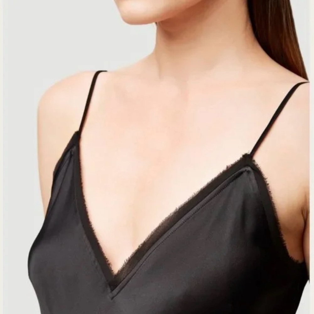 Frame Satin Lounge Camisole Black sz:XS